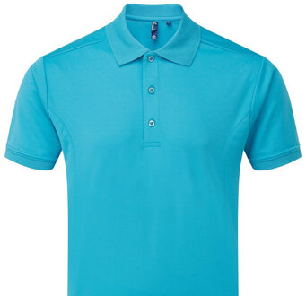Premier Heren coolchecker poloshirt Turquoise