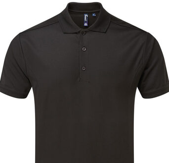 Premier Heren coolchecker poloshirt Zwart