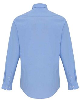 Premier Heren Gestreept Oxford Overhemd Met Lange Mouwen (Oxford Blauw) - S