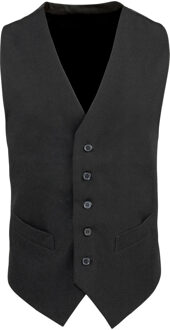 Premier Heren Gevoerde Polyester Taillejas / Catering / Bar Slijtage (Zwart) - 2XL