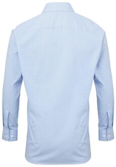 Premier Heren Gingham overhemd met lange mouwen (Lichtblauw/Wit) Blauw en wit - 2XL