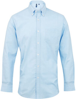 Premier Heren handtekening Oxford Lange Mouwen Werk Shirt (Lichtblauw)