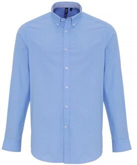 Premier Heren Katoen Rijke Oxford Stripe Shirt (Lichtblauw) - maat