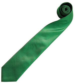 Premier Heren 'Kleuren' Effen Fashion / Zaken Stropdas (Emerald) - maat Smaragd
