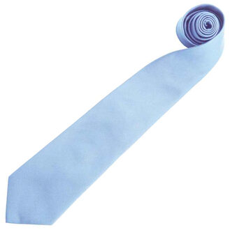 Premier Heren “Kleuren” Effen Mode / Zakelijke Stropdas (Midden Blauw) - One Size