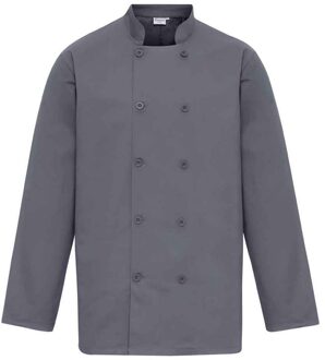 Premier Heren koksjas met lange mouwen (Staal) Grijs - 5XL