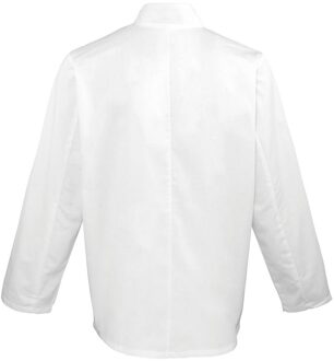 Premier Heren koksjas met lange mouwen (Wit) - 5XL