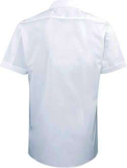 Premier Heren Korte Mouw Piloot Werk Shirt (Lichtblauw)