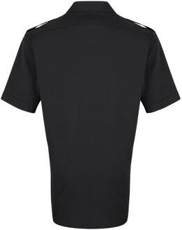 Premier Heren Korte Mouw Piloot Werk Shirt (Zwart) - 18.5N