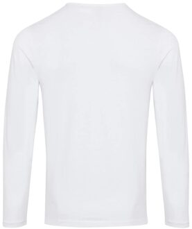 Premier Heren long john met opgerolde mouwen t-shirt Wit
