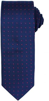 Premier Heren Micro Dot Pattern Formele Work Tie (Marine / Rood) - maat Navy/rood