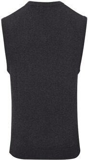 Premier Heren Mouwloze Katoen Acryl V Hals Trui (Houtskool) - 3XL