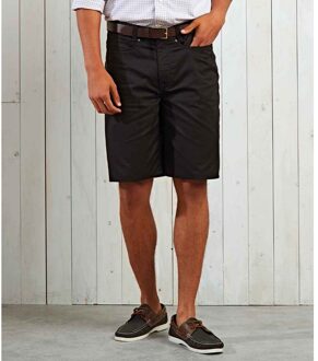 Premier Heren Performance Chino Casual Shorts (Zwart) - 32N