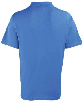 Premier Heren press stud werkpoloshirt Blauw