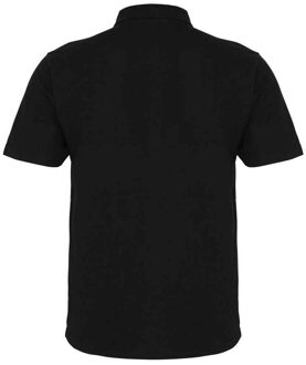 Premier Heren press stud werkpoloshirt Zwart