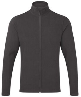 Premier Heren Recyclight Microfleece Full Zip Jas (Donkergrijs) - maat L