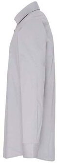 Premier Heren Rekken Pasvorm Popeline Lange Mouwen Shirt (Zilver) - XL