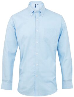 Premier Heren Signature Oxford overhemd met lange mouwen (Lichtblauw) - 15.5 inch