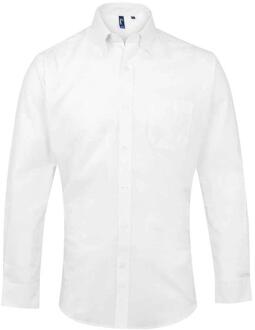 Premier Heren Signature Oxford overhemd met lange mouwen (Wit) - 23