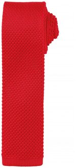 Premier Heren Slanke structuur gebreid effect stropdas (Rood) - One Size