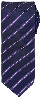 Premier Heren Stropdas (Marine / Paars) Navy - One Size