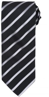 Premier Heren Stropdas (Zwart/Zilver)