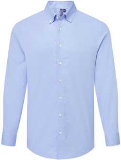 Premier Heren Supreme Oxford Formeel Overhemd Met Lange Mouwen (Blauw Oxford) Middelblauw - 5XL