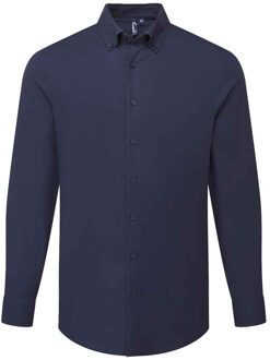 Premier Heren Supreme Oxford Formeel Overhemd Met Lange Mouwen (Marine) Navy - XS