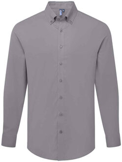 Premier Heren Supreme Oxford Formeel Overhemd Met Lange Mouwen (Staal) Grijs - 4XL