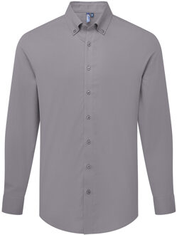 Premier Heren Supreme Oxford Formeel Overhemd Met Lange Mouwen (Staalgrijs) - maat Blauw/Donkergrijs
