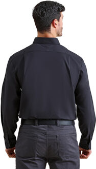 Premier Heren Supreme Oxford Formeel Overhemd Met Lange Mouwen (Zwart)