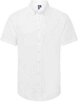 Premier Heren Supreme Oxford overhemd met korte mouwen (Wit) - 5XL