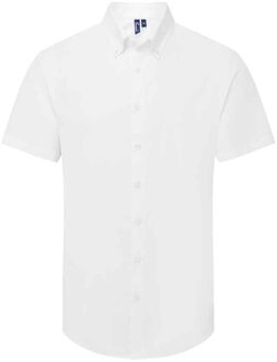 Premier Heren Supreme Oxford overhemd met korte mouwen (Wit) - L