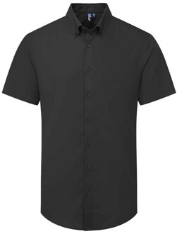 Premier Heren Supreme Oxford overhemd met korte mouwen (Zwart) - XS