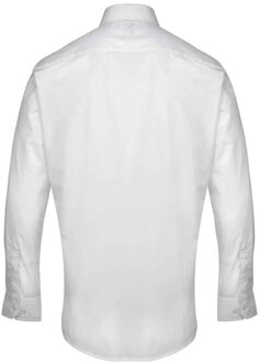Premier Heren Supreme Poplin Formeel Overhemd (Wit)