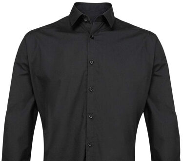 Premier Heren Supreme Poplin Formeel Overhemd (Zwart) - 16 inch