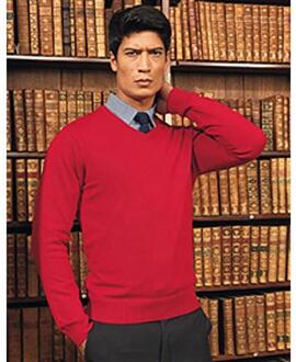 Premier Heren v-hals gebreide trui Rood