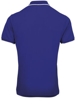 Premier Herencontrast coolchecker polo shirt Blauw - XXL / XXXL