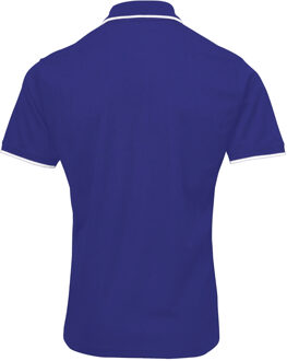 Premier Herencontrast Coolchecker Polo Shirt (Koninklijk/Wit) - maat 4XL Blauw