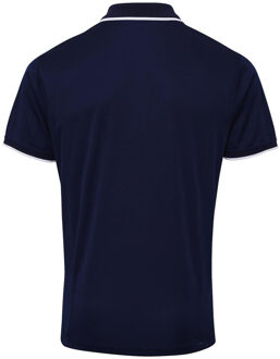 Premier Herencontrast Coolchecker Polo Shirt (Marine / Wit) - maat XL Navy