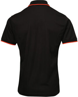 Premier Herencontrast Coolchecker Polo Shirt (Zwart/Oranje) - maat 4XL