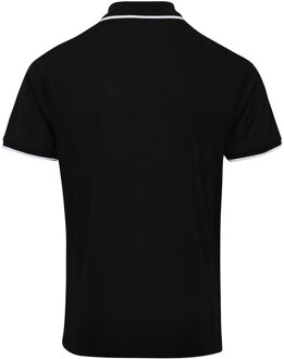 Premier Herencontrast Coolchecker Polo Shirt (Zwart/Wit) - maat 4XL