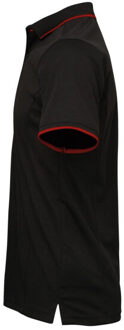 Premier Herencontrast coolchecker polo shirt Zwart - XL