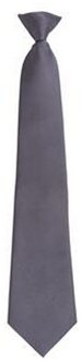 Premier Herenmode "Kleuren" Work Clip On Tie (Grijs) - One Size