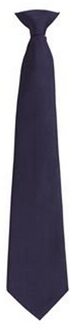 Premier Herenmode "Kleuren" Work Clip On Tie (Marine) - maat Navy
