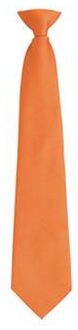 Premier Herenmode "Kleuren" Work Clip On Tie (Oranje) - maat