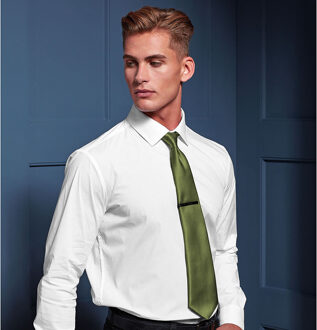 Premier Herensatineband (Smalblad) (Olijf) - maat