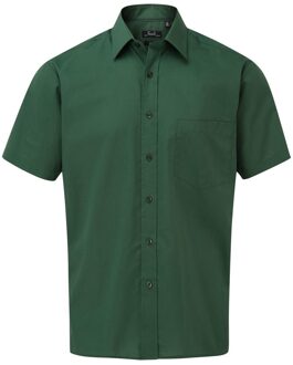 Premier Herenshirt met korte mouwen Popeline (Fles groen) - 16.5 inch