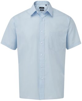 Premier Herenshirt met korte mouwen Popeline (Lichtblauw) - maat