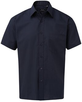 Premier Herenshirt met korte mouwen Popeline (Marine) Navy - 16.5 inch